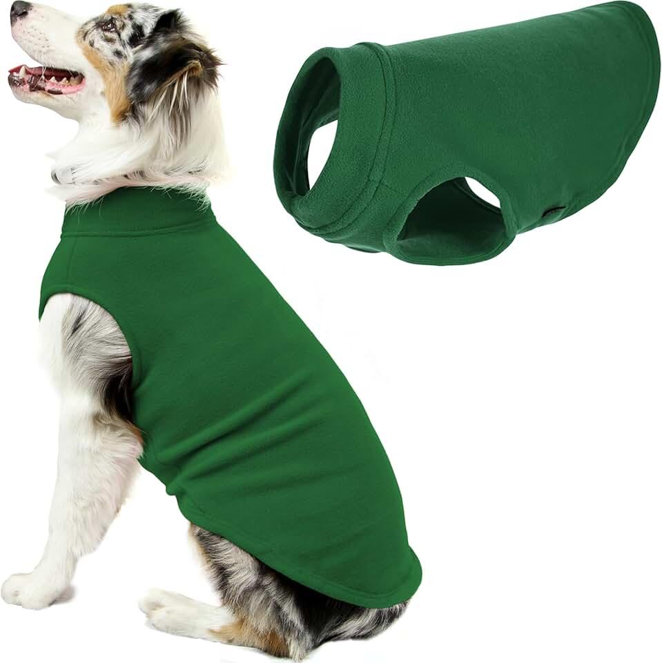 Gooby Stretch Fleece Vest Dog Sweater - Forest Green, 6X-Large - Warm Pullover Super Stretchy Fleece Dog Jacket
