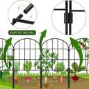 Decorative Garden Fence No Dig Fencing 10 Pack, 11ft (L) x 24in (H) Rustproof Metal Wire Panel Border Animal Barrier,Apply to Dog Fencing Outdoor for The Yard