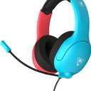 Turtle Beach Airlite Fit Wired Gaming Headset: Officially Licensed for Nintendo Switch, Nintendo Switch 2/Lite/OLED Model - Flip-to-Mute Mic, Over-Ear Comfort Cushions, 40mm Speakers - Neon Blue & Red