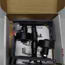 EaseLife 2 Pack Barn Door Floor Guide,8 Assemble Setup Options,Wall Mount System,Adjustable Stay Roller,Flush Flat Bottom Design,Black