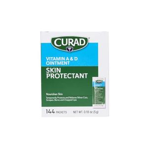 Curad Vitamin A & D Ointment, 5g Single-Use Packet (Pack of 144)