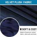 Velvet 6 Pieces Recliner Loveseat Cover Stretch Sofa Slipcover Furniture Protector with Elastic Bottom, Thick Soft Washable (Navy)
