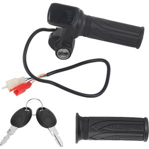 60V Electric Throttle Grip, Electric Scooter Twist Throttle with LED Display for Electric Bicycle ElectricTricycle, Scooter Electric Bicycle Modification Accessories