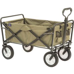 Mac Sports Folding Steel Frame Garden Utility Wagon Cart, Green (for Parts)