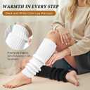 Bcxfbxd Leg Warmers for Women Soft Long Socks Knit Calf Accessories Boot Socks for Winter Party Outdoor White