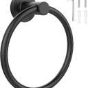 SetSail Towel Holder for Bathroom Wall Matte Black Towel Ring Stainless Steel Hand Towel Holder Heavy Duty Towel Hanger for Bath, Kitchen (1 pack)