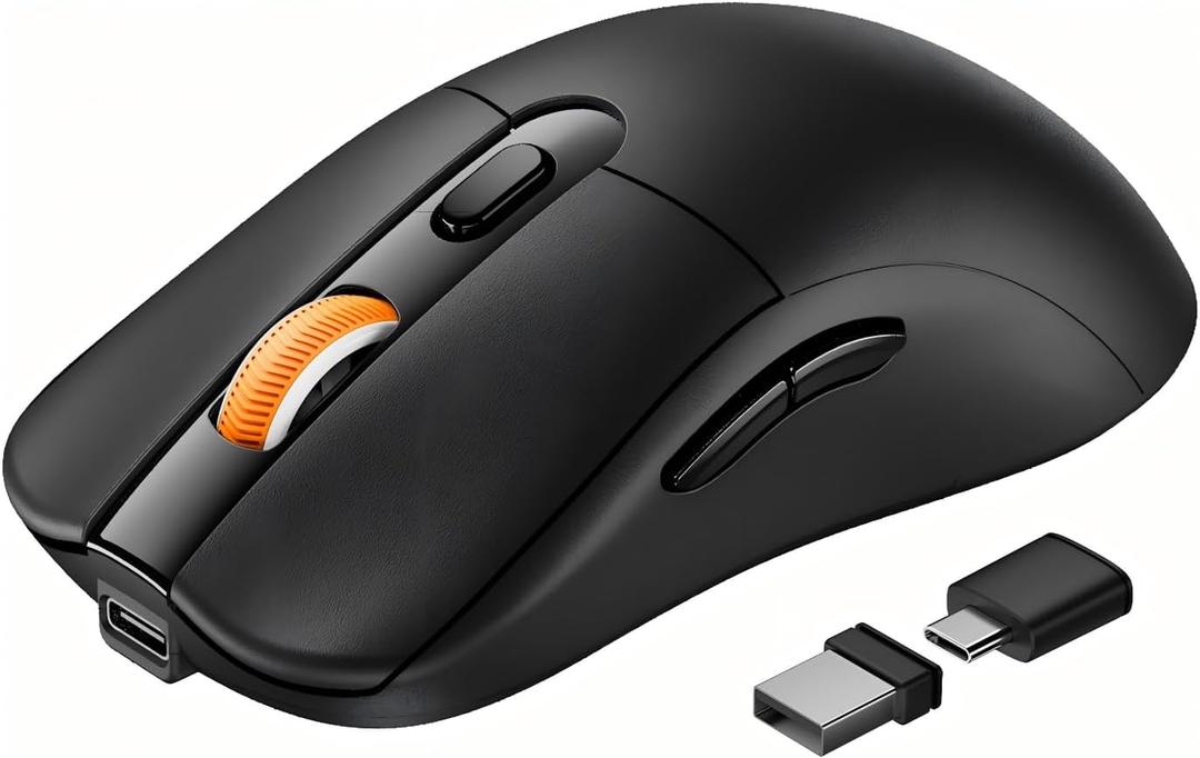 ProtoArc Bluetooth Wireless Mouse for MacBook Pro/Air, USB C Mouse, EM15 Rechargeable Compact Portable for Laptop, iPad, Tablet, Chromebook-Black