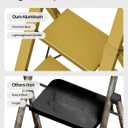 Taranta 3 Step Ladder, Lightweight Aluminum Step Stool with Convenient Handgrip, Folding Ladder with Anti-Slip Pedals, 330lbs Capacity Stepladder for Home, Office, Kitchen - Twilight Yellow