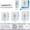 LiBa Bathroom Shower Curtain Waterproof Plastic Shower Curtain Premium PEVA Non-Toxic with Rust Proof Grommets Clear 8G Bathroom Accessories 72x72