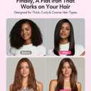 Terviiix 2 Inch Wide Ceramic Hair Straightener Flat Iron for Thick Curly Hair - Heats in 30s, 300F-450F Adjustable, Dual Voltage for Travel, Auto Shut Off, Pink