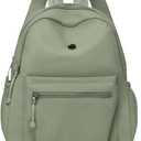 Mini Nylon Women Backpacks,11L Small Ladies backpacks Casual Lightweight Women Shopping Travel Daypack (Z-Green)