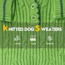 Pet Knitted Clothes,Button Button Half Chest V-Neck Pet Clothing,Pet Sweaters for Dogs Boys or Girls,Dog Clothing,Pullover Dog Sweater,Suitable for Most Sizes or Breeds of Dogs(Green,XL)