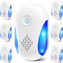 [2025 Upgraded] Ultrasonic Insect & Pest Indoor Repeller, Electronic Plug-in Control Repellent for Roach, Mouse, Rodent, Bugs, Mosquito, Mice, Ant, Spider, 2 Mode Switching (6 Pack)