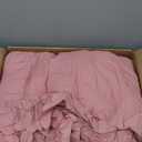 Queen Comforter Set Soft Pink, Ruffle Shabby Chic Bedding Set Farmhouse 7 Pieces, All Season Fluffy Bed in a Bag with Sheets, Pillowcases & Shams