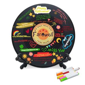 Farewell Guest Book Alternative Signature Vinyl Record Congrats, Retirement Party Vinyl Record Guest Book Supplies Decorations Going Away Gifts for Men Women, We Will Miss You Farewell Party 6 Pack