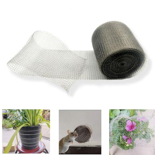 APSHIZE Wire Mesh Hole Fill Fabric 5” X 36 Ft, Wire Mesh for Mice Control DIY and Garden House, 304 Stainless Steel Gap Hole Blocker, Flexible Stretchy Hardware Cloth