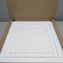 Art3d 12-Pack Square Drop Ceiling Tile 2ft x 2ft in White, PVC Ceiling Panel 24 x 24in. - Compatible with 15/16" Drop Ceiling Grid System 