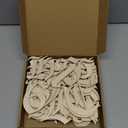 Old English Wooden Letters 4 Inch 72Pcs for Decorations Unfinished Wood Letters and Numbers Small Wooden Letters for Crafts Wall Decor DIY Painting Arts Home Decorations Kids Learning