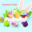 Pinkiwine 24 PCS Easter Mochi Squishy Toys Stress Relief Squishies for Kids Boys Girls Toddlers Easter Basket Stuffers Fillers Gifts Party Favors