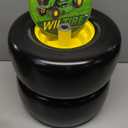 13x6.50-6 Lawn Mower Tires Flat Free Tire and Wheel with Rim, Solid Smooth Rubber for Zero-Turn Mowers, 5.5"-7.72"Centered Hub and 3/4" extra 5/8" 1/2" Bushings(Yellow)