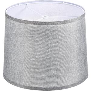 PATIKIL Lamp shades for Table Lamps 11.4" Top x 12.6" Bottom x 9.8" High Drum Lamp shades for Floor Lamps Medium Linen Lampshade Easy Assembly for Lamp Replacement, Gray