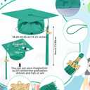 Xuhal 6 Set Preschool Graduation Cap and Gown Set Kindergarten Grad Gowns Children Graduation Cap with 2026 Grad Tassel(Large,Green) (Green)