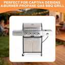 Warming Rack for Captiva Designs 4-Burner Propane Gas BBQ Grill with Side Burner Replacement Parts Hanging Rack for Captiva Designs Grill Accessories Upper Rack, Stainless Steel Cooling Rack, 1PC