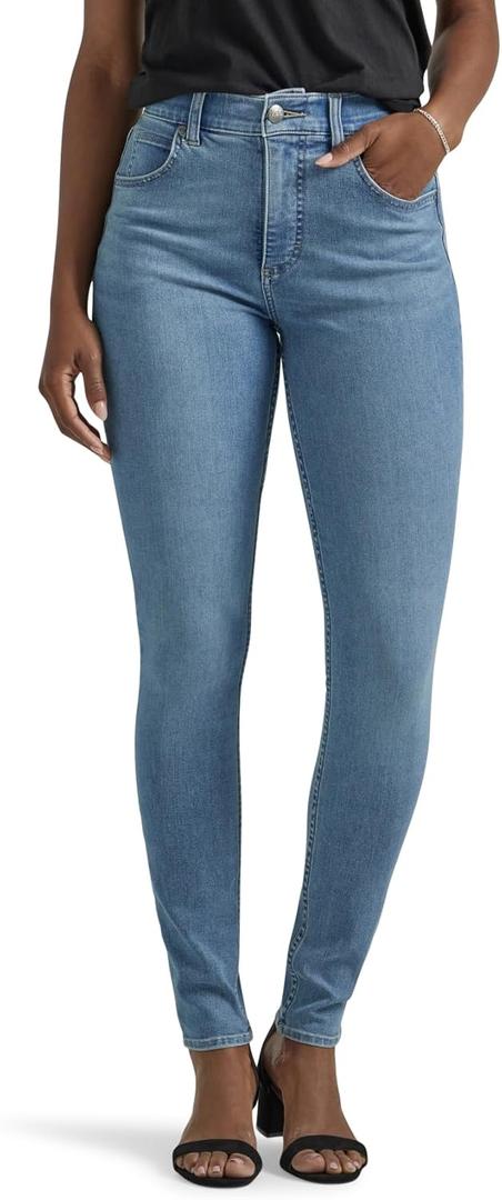 Lee Womens Ultra Lux Comfort with Flex Motion Skinny Leg Jean with Ever Fit (12, Sugar Cloud)