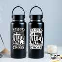 6 x (2PCS Black and White) Stand for The Flag Kneel for The Cross Sticker 5 inch, stickers for trucks, window stickers for trucks, religious car decals, Waterproof Vinyl Decals For Cars, Laptops, Tumblers