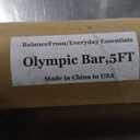 Fitvids Olympic Barbell Bar for Power Lifting and Weightlifting, 700 Pound Capacity, 2 Inch Diameter