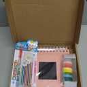 Kid Scrapbook Photo Album Hard Cover DIY Photo Album for Kids Instant Camera Print Paper with DIY Accessories (Pink)