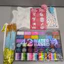 Face Painting Kit for Kids, 42 Colors Professional Face Paint Makeup Kit Non-Toxic Water Activated Facepaint Palette with Brush, Stencil, Sponge, Gem, for Party Halloween Christmas (42 Colors)