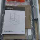 VASAGLE Side End Table with Charging Station, Slim Nightstand with 2 Drawers, Narrow Bedside Table for Living Room, Small Spaces, Turquoise Brown and Ink Black ULET321B60