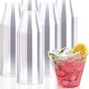 JollyPack 300 Pack Clear Plastic Cups 9 OZ Disposable Heavy-duty Drinking Cups for Christmas, Wedding, Home and Events