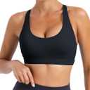 RUNNING GIRL Sports Bras for Women, Medium-High Impact Running Strappy Sports Bra with Removable Pads (XL)
