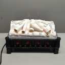 21" Freestanding Electric Fireplace Log Set with Cracking Sound, Fireplace Insert Heater with 8H Timer, 750w/1500w, 5 Flame Brightness & 5 Flicker Speeds, Overheat Protection, Remote Control (Whitish Gray)