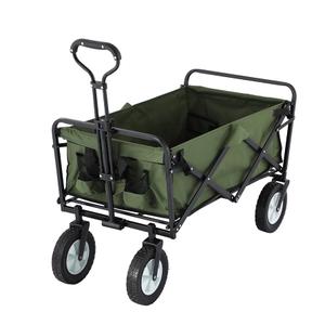 Collapsible Utility Cart Folding Wagon, 220 lbs Capacity Lightweight Rolling Cart with Quiet Wheels, Quick-Fold Design for Camping, Shopping, Ourdoor Use