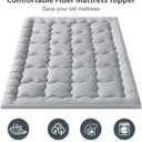 Maxzzz Queen Mattress Topper, Extra Thick Mattress Pad Cover for Back Pain, Mattress Protector for 8-21 Inch Mattress, 1200GSM Down Alternative, 60 * 80 Inches.