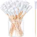 Meanplan 200 Pcs Golf Tee Toothpicks for Appetizers Masters Hole in One Party Golf Themed Tee Skewers Bamboo Cocktail Picks for Sandwich Fruit Catered Events Buffet Supplies, White (5.91 Inches)