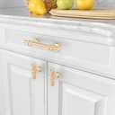 Asidrama 10 Pack 3 Inch(76mm) Knurled Brushed Brass Kitchen Cabinet Handles, Glod Cabinet Pulls Kitchen Cabinet Hardware Cupboard Handles Drawer Pulls