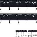 Premium Measuring Cups and Spoons Hanging Rack, Measuring Cup Organizer Rack Suitable for Kitchen Hanging Cups and Spoons, Including Screw and Adhesive Mounting, Cups and Spoons Rack 2pcs