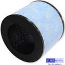 PUREBURG Replacement Filter Compatible with Instant AP100 Air Purifier Part F100, 2-Pack H13 True HEPA Activated Carbon 2-in-1 4-Stage Filtration Clean Dust Odor
