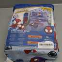 NoJo Marvel Spiderman Spidey and his Amazing Friends Spidey Time Red, Blue, and Grey 4 Piece Toddler Bed Set - Comforter, Fitted Bottom Sheet, Flat Top Sheet, and Reversible Pillowcase