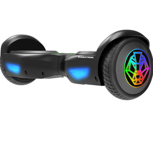 Swagtron Swagboard Evo V2  LED Lithium-Free Hoverboard 
Self Balancing Hoverboard for Kids Multicolor LED Wheels and LiFePo Battery Technology, Black