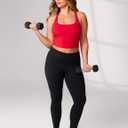 UNISSU Hugcurve Adjustable Racerback Longline Sports Bras Square Neck Padded Yoga Workout Crop Tank Tops for Women, XS