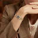 BUREI Women's Wrist Watch Easy Read Dial, 24 Hour with Second Hand,Nurse Watch for Women with Stainless Steel Band.