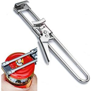 zengxiaoyun Master Jar & Bottle Opener, Adjustable Multifunctional Stainless Steel Can Opener Jar Lid Gripper, Manual,Kitchen Accessories