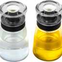 TINMIX Outdoor Oil Dispenser Bottle for Camping, 160 ml/5.4 oz Glass Olive Oil and Vinegar Cruet, Leak-proof Well Sealed for Picnic Kitchen, 2 Pack