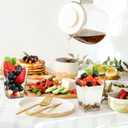 Eupako 100 Pack 5 oz Square Clear Plastic Dessert Cups Small Clear Plastic Tumbler Cups Great for Desserts, Appetizers, Puddings, Mousse and More