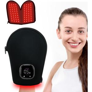 Sales Clearance Red Light Therapy Gloves for Hand Wrist Joints with 850nm Near-Infra, 360 Dual-Sided Near Infrared Hands Therapy 660nm, Timer, Rechargeable, for Adults